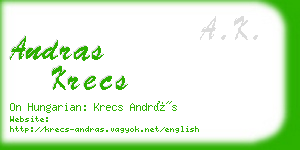 andras krecs business card